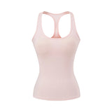 Purpdrank  8 colors 2025 Summer Sexy U collar Chest with Pad Cut Out Shoulder Tank Women Hollow Out Back Crop Top Camisoles Tank Vest Tee