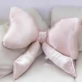Purpdrank  New Large Pink Satin Pillow Decorative Soft Filled Cushion Beds Sofas Cars Home Decor - Elegant Butterfly Shaped Plush Pillow