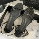 Purpdrank  Sexy Kitten Heel Sandals Women Summer Fashion Open Toe Ankle Strap Buckle Party Shoe Elegant Brand Designer Wedding Bridal Shoes