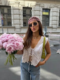 Purpdrank  Boho Inspired white cotton shirt women sleeveless tied closure summer beach top new sexy women blouse shirt