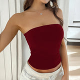 Purpdrank   Strapless Tank Tops Women Backless Y2K Sexy Vest Tops Fashion Casual Elegant Sleeveless Basic Crop Top Summer New
