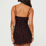 Purpdrank  Summer dress women evening party mini beach dresses sexy korean fashion elegant dress  floral print dresses luxury v neck