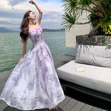 Purpdrank  3D Floral Strap Dress Fairy Dress