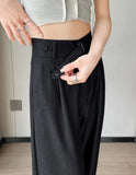 Purpdrank  Vintage Thin Denim Loose Women's Wide Leg Pant 2025 New High Waist Button Straight Casual Full Length Trousers Female