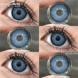 Purpdrank  1 Pair Colored Contact Lenses for Eyes Black Big Lens Gray Pupils Lenses Brown Lenses Fashion Eye Contacts Yearly