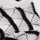 Purpdrank  Spring New Women's Fashion temperament casual versatile striped short knitted short sleeved tight shorts set