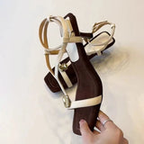 Purpdrank  New Women High Heels Sandals Square Toe Heeled Shoes Summer Slippers 2025 Designer Party Sexy Dress Shoes Woman Pumps Zapatillas