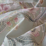 Purpdrank  Premium 600TC Egyptian Cotton Flowers Print Bedding Set Queen King Size Duvet Cover Set Flat/Fitted Bed Sheet Pillowcases 4Pcs