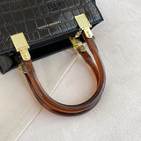 Purpdrank  Fashion Handbags For Women New Luxury Designer Purses And Handbags Stone Pattern Glossy Street Shoulder Crossbody Bag
