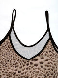 Purpdrank  Leopard Print V-neck Sexy Short Dress Women Summer 2025 New Fashion Street Backless A-line Spaghetti Strap Dresses