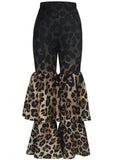 Purpdrank  Women Shiny Leopard Print Pants High Waist Trousers Office Work Lady Full Length Autumn Bottoms Capris 2026 Spring Summer
