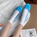 Purpdrank  Shallow Mouth Moccasin Shoes Round Toe Bow-Knot Autumn Female Footwear Casual Sneaker Moccasins New Butterfly Fall Dress Lace-Up