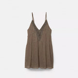 Purpdrank  Fashion Sequins Bead Sleeveless Tops Chic Women Backless Ruffle Pleated V Neck Vests 2025 Summer Female Evening Party Vestidos