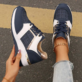 Purpdrank  Plus Size 44 Fashion Sports Shoes for Women Comfort Wedge Casual Shoes Outdoor Versatile Woman Anti Slip Lace Up Running Shoes