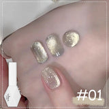 Purpdrank  Brown Gold Cat Magnetic Eye Gel Polish 10ml Autumn Water Light Magnet Crystal Soak Off Nail Art Varnish Manicure