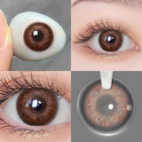 Purpdrank  Iris Color Contact Lenses Vanilla Brown & Choco Gray Inspired Circle Lenses 1 Pair 6 Months