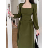 Purpdrank - Elegant party dresses for women 2023 women's spring Puff Sleeve prom Casual long dress Korean fashion women evening dress