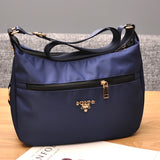 Purpdrank  Casual Waterproof Nylon Crossbody Bag for Women with Multiple kets Square Zipper Design Simple  Color Briti Sle