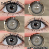 Purpdrank  1Pair Natural Brown Contact Blue Eyes Lenses High Quality Gray Eye Contacts Green Pupils Yearly Colored Contact Lenses