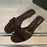Purpdrank  New Style Wooden Wedges Slippers For Woman Casual Gladiator Sandals Ladies Shoes Designer Low Heels Mules Slides