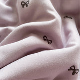 Purpdrank  Knitted Class A Soft Bedding Set Washed Cotton Bed Sheet Queen King Size Duvet Set Flower Comforter Set Pillowcase Bed Linens