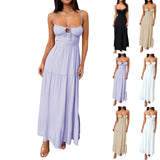Purpdrank  Elegant Bandage A-line Maxi Long Dress Women Spaghetti Strap Spring Summer Dress Backless Sexy Party Dresses vestidos largos