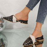 Purpdrank  Pointed Toe Sandals Designer Luxury Women  Summer Slippers Outer Wear Elegant Single Shoes Plus Size  Chaussure Femme 2025