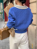 Purpdrank  Streetwear Striped Sweater Women Fashion Patchwork Knitted Pullovers Korean V Neck Knitwears Fall Winter Long Sleeve Jumpers New