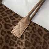 Purpdrank  2-IN-1 Leopard Pattern Tote Bag Sets For Women 2025 Luxury Designer Handbags Animal Prints Large Capacity Shoulder Shopper