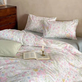 Purpdrank  New 100% Cotton Floral Print Bedding Sets Cozy Skin Friendly Soft Comforter Set Naked Sleeping Textile Supplies for All Seasons