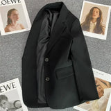 Purpdrank  Coats for Women Solid Loose Blazer Woman Spring Autumn Jacket Korean Luxury Clothing In Promotion Outdoor Modern Bags Outerwears