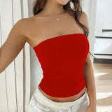 Purpdrank   Strapless Tank Tops Women Backless Y2K Sexy Vest Tops Fashion Casual Elegant Sleeveless Basic Crop Top Summer New