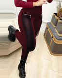 Purpdrank  Black trousers Leggings High waist zippered slim pants Customized Skirts