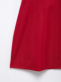 Purpdrank  European style new women's clothing pleated decoration V-neck sleeveless loose short skirt waist balloon mini dress