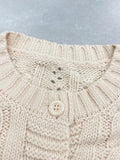 Purpdrank  Autumn and Winter 2025 New Fried Dough Twists Pattern Button Cardigan Sweater Coat Women