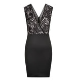 Purpdrank  Fashion Summer Sleeveless Black Lace Dress Ladies Party Night Out Slim Mini Dress Vestidos