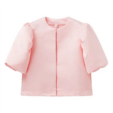 Purpdrank  Spring New Women's Fashion Style Loose and Versatile Satin Bubble Sleeves Loose Short Top