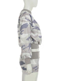 Purpdrank  Women Casual Camouflage Print Matching Set Chic Off Shoulder Long Sleeve Loose Top and Shorts Streetwear 2 Piece Outfit