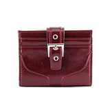 Purpdrank  Leather Card Holder Women Ultra-Thin Mini Buckle Coin Purse Portable Wallet Cute Bank Credit Id Bag Multi-Card Slot Wallets