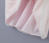 Purpdrank  Sexy Pink Spliced Embroidery Lace Deep V neck Mini Sling Dress Women Adjust Bow Ribbon Back Backless Party Robe Holiday
