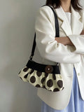 Purpdrank  New Polka Dot Single Shoulder Commuter Bag Folded Single Shoulder Fashionable and Versatile Bags