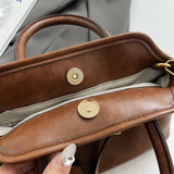 Purpdrank  Retro Underarm Shoulder Bags For Women 2025 Luxury Designer Handbag Two Sized Large Capacity Business Commute Shopper Tote