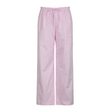 Purpdrank  Women's Autumn Spring Pants Striped Elastic Waist Low Waist Simple Comfortable Loose Casual Design Fashion Soft Versatile Skinny