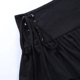 Purpdrank  Side Bandage Slim Fit High Waist Mini Skirt Cascading Ruffles Patchwork A-line Skirts Summer New Hottie 2000s Y2k Faldas Mujer