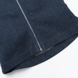 Purpdrank  Sleeveless Back Zipper Vest Clubwear Women Sexy Irregular Hollow Out Cutting Denim Crop Tank Top