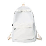 Purpdrank   Women Schoolbag Waterproof Large Capacity School Backpack Smooth Zipper Solid Teens Girl Casual Daypack Bag Student Supply