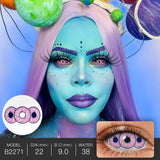 Purpdrank  Colored Contact Lenses 22mm Cosplay for Halloween Double Iris Triple Iris Orochimaru Sclera Lenses Cosmetic Eye Pupils