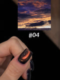 Purpdrank  12ML 10-Color Blue Series Blue Eyes Star Sea Cat Eye Gel Nail Polish New Summer Flash Lamp Cat Eye Nail Polish Nail Art