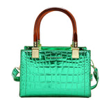 Purpdrank  Fashion Handbags For Women New Luxury Designer Purses And Handbags Stone Pattern Glossy Street Shoulder Crossbody Bag