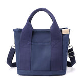 Purpdrank - Women Small Bag with Zipper Fashion Lady Single Shoulder Portable Thickened Canvas Mobile Phone Bucket Tote Bag